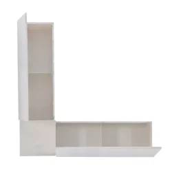 Hot Kirklands Home White Corner Bench with Black Cushions
