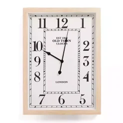 Kirklands Home White Crawford Rectangle Wall Clock
