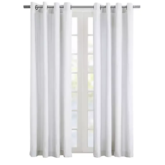 Discount Kirklands Home Crinkle Harmony Curtain Panel, 84 in. White