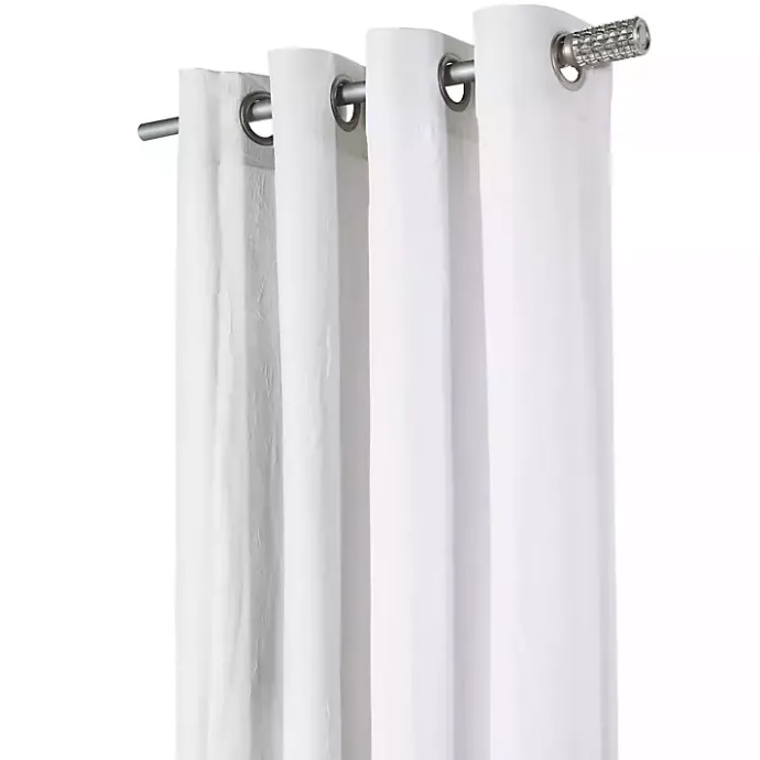 Discount Kirklands Home Crinkle Harmony Curtain Panel, 84 in. White
