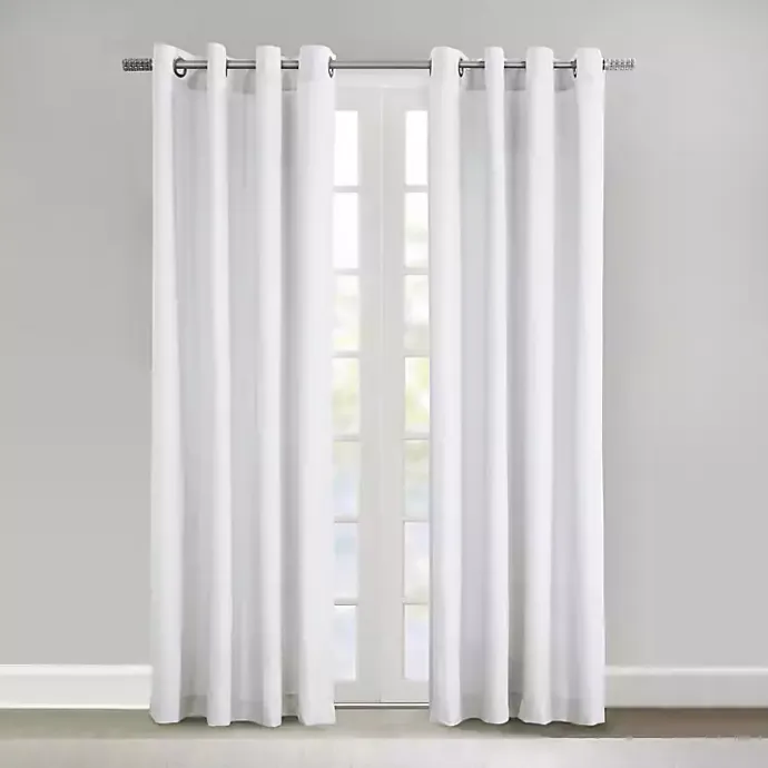 Discount Kirklands Home Crinkle Harmony Curtain Panel, 84 in. White