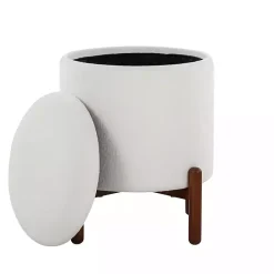 Outlet Kirklands Home Daniella Storage Ottoman White