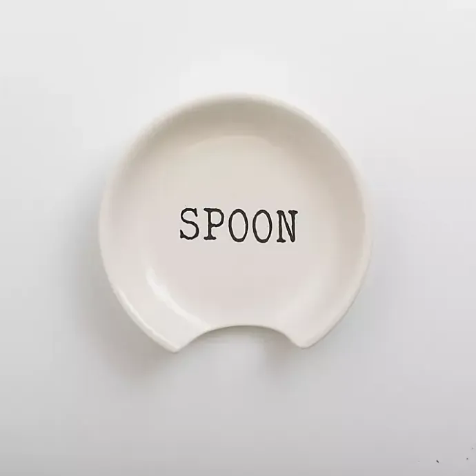Clearance Kirklands Home Debossed Spoon Rest White