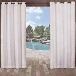 Hot Kirklands Home Delano Outdoor Curtain Panel Set, 96 in. White