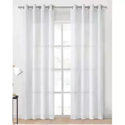 Online Kirklands Home Diamond Sheer Curtain Panel, 95 in. White