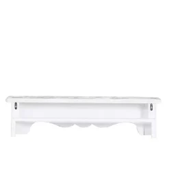Outlet Kirklands Home White Distressed Carved Wood Acanthus Wall Shelf