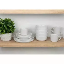 New Kirklands Home Double Line 16-pc. Dinnerware Set White