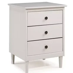 Clearance Kirklands Home 3-Drawer Wood Nightstand White