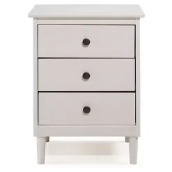 Clearance Kirklands Home 3-Drawer Wood Nightstand White