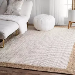 Discount Kirklands Home White Eugene Woven Area Rug, 8x10