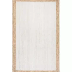 Discount Kirklands Home White Eugene Woven Area Rug, 8x10