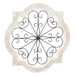 Kirklands Home Farmhouse Abstract Wall Plaque White