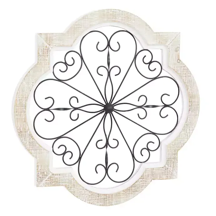 Kirklands Home Farmhouse Abstract Wall Plaque White