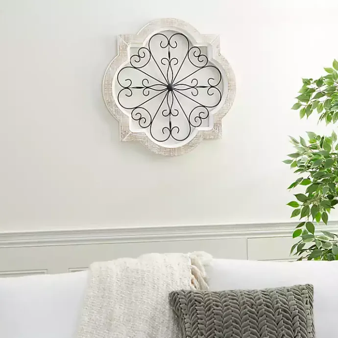 Kirklands Home Farmhouse Abstract Wall Plaque White