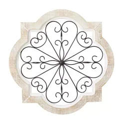 Kirklands Home Farmhouse Abstract Wall Plaque White