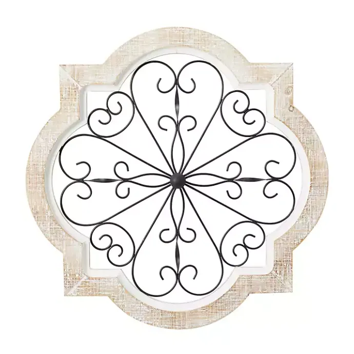 Kirklands Home Farmhouse Abstract Wall Plaque White