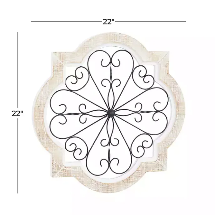 Kirklands Home Farmhouse Abstract Wall Plaque White