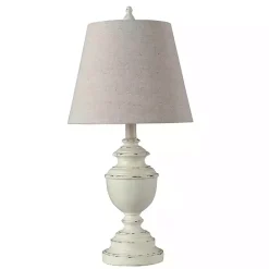 New Kirklands Home White Farmhouse Accent Table Lamp Tan