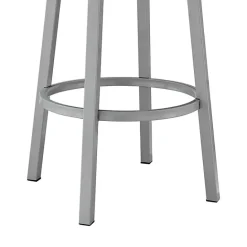 Outlet Kirklands Home Faux Leather Lorin Swivel Counter Stool White