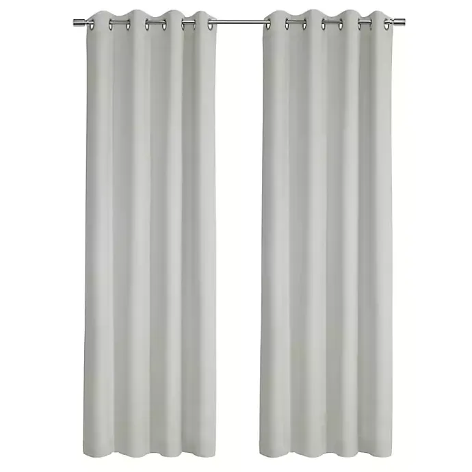 New Kirklands Home Faux Suede Blackout Curtain Panel, 63 in. White
