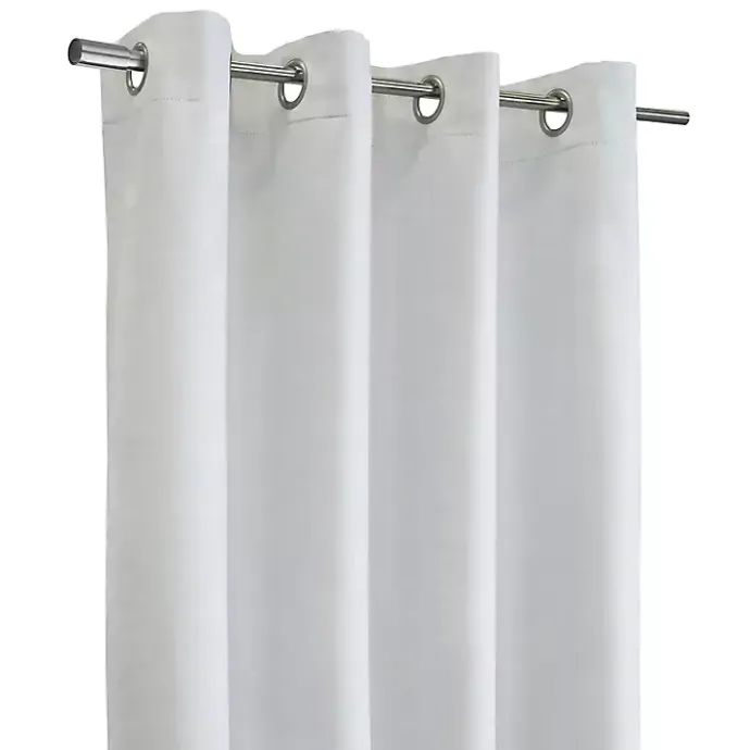 New Kirklands Home Faux Suede Blackout Curtain Panel, 63 in. White