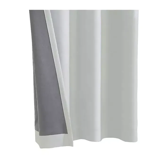 New Kirklands Home Faux Suede Blackout Curtain Panel, 63 in. White