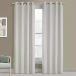 Hot Kirklands Home Faux Suede Blackout Curtain Panel, 95 in. White