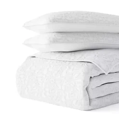 Outlet Kirklands Home Floral Stitch 3-pc. Queen Quilt Set White