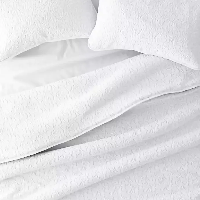 Outlet Kirklands Home Floral Stitch 3-pc. Queen Quilt Set White