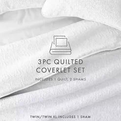 Online Kirklands Home Floral Stitch 2-pc. Twin Quilt Set White
