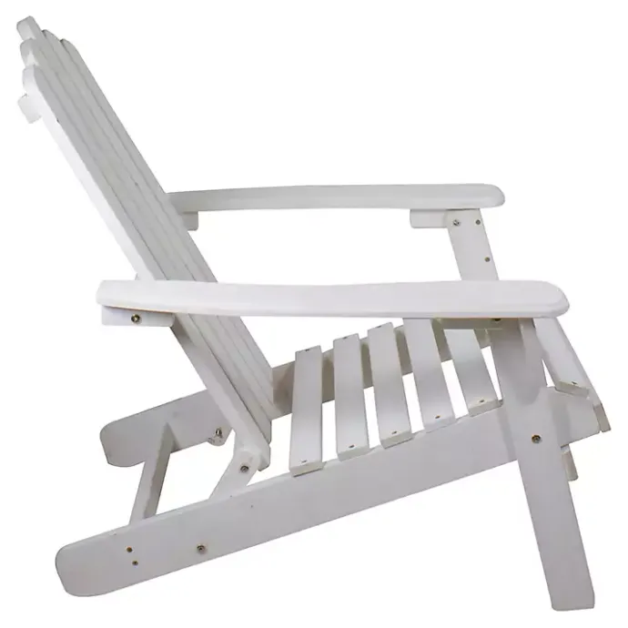 Kirklands Home Folding Wooden Adirondack Chair White