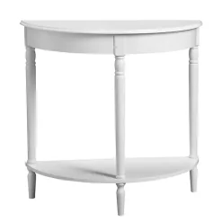 Outlet Kirklands Home French Country Half Round Console Table White