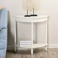 Online Kirklands Home Half Moon Tinslee Console Table White