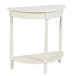 Online Kirklands Home Half Moon Tinslee Console Table White