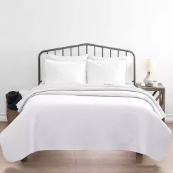 Kirklands Home Herringbone Quilted 3-pc. King Coverlet Set White