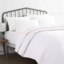 Kirklands Home Herringbone Quilted 3-pc. King Coverlet Set White