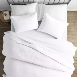 Best Kirklands Home Herringbone Quilted 2-pc. Twin Coverlet Set White