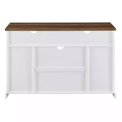New Kirklands Home Highboy Sliding Barn Door Media Cabinet White