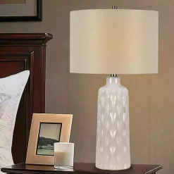 Hot Kirklands Home White Honeycomb Wave Table Lamps, Set of 2 Tan