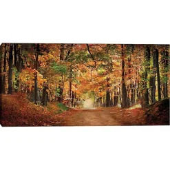 Hot Kirklands Home White Horse In Autumn Canvas Art Print Orange