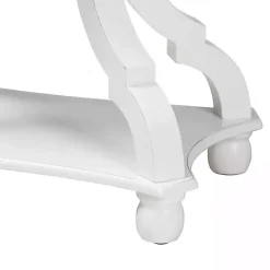New Kirklands Home Hourglass Wood Accent Table White
