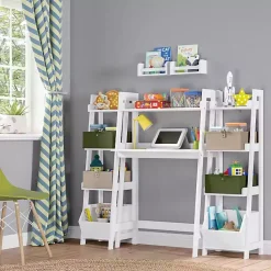 Best Kirklands Home Ladder Shelf with Cubby, 13 in. White