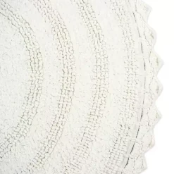 Sale Kirklands Home Large Crochet Round Bath Mat White