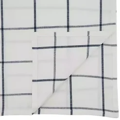 Outlet Kirklands Home Large Plaid Long Table Runner, 72 in. White