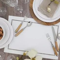 Best Kirklands Home Laser-Cut Hemstitch Placemats, Set of 4 White