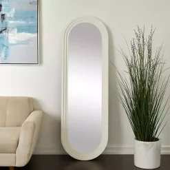 Discount Kirklands Home White Layered Frame Oblong Wall Mirror