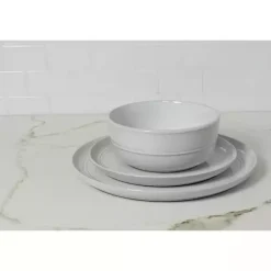 New Kirklands Home Linear Cereal Bowls, Set of 6 White