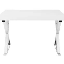 Sale Kirklands Home Luster Chrome Leg Desk White
