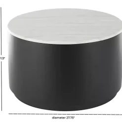 Online Kirklands Home Marble & Black Metal Storage Coffee Table White