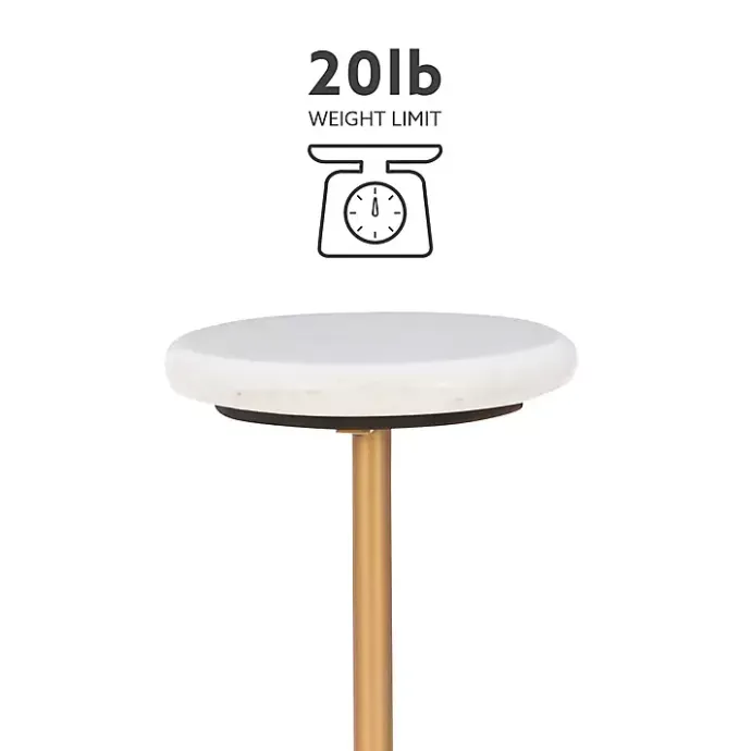 Online Kirklands Home Marble and Gold Base Cocktail Table White
